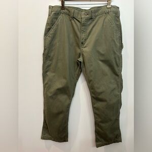 Carhartt Men’s Olive Green Cargo Pants RN# 14806 Work Wear Size 40 x 30